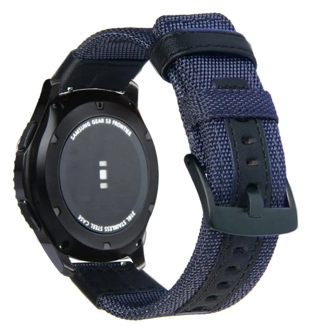 Nylon and Leather Watch Straps Compatible with Apple Watch