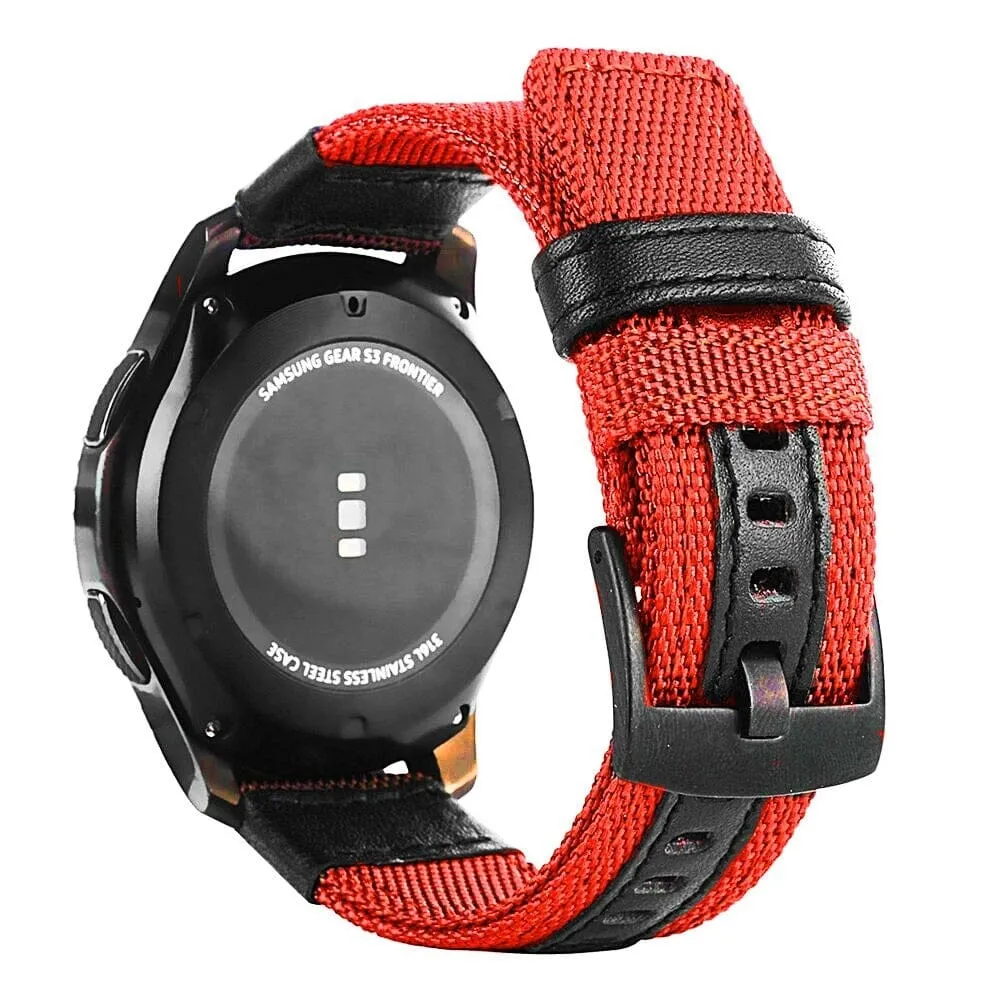 Nylon and Leather Watch Straps Compatible with Apple Watch