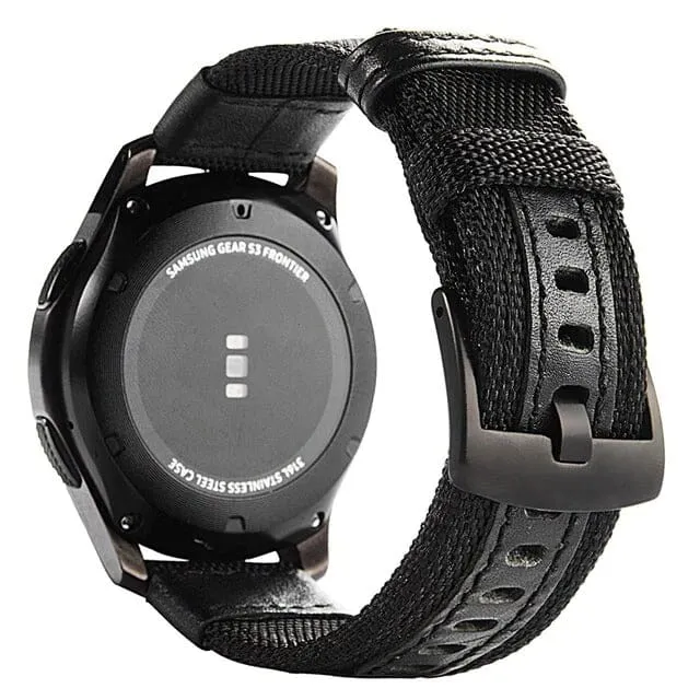 Nylon and Leather Watch Straps Compatible with Apple Watch