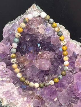Ocean Jasper Anklet on Elastic Cord
