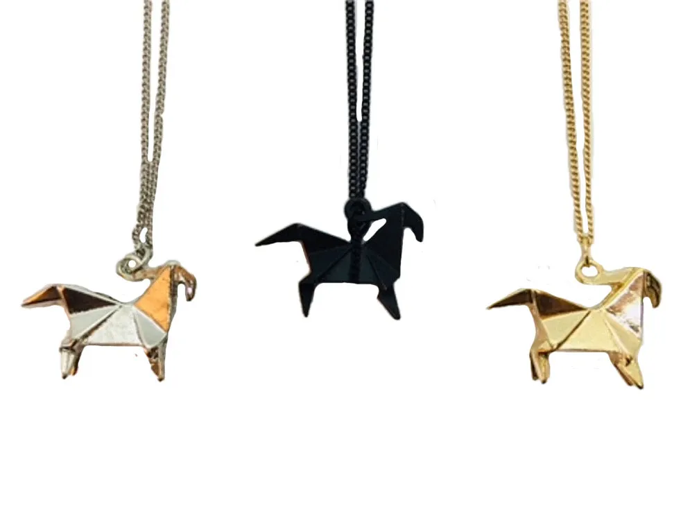 Origami Horse Necklace