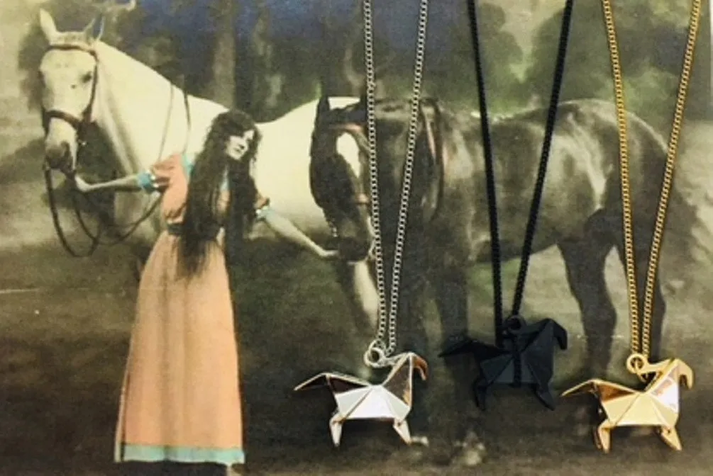 Origami Horse Necklace