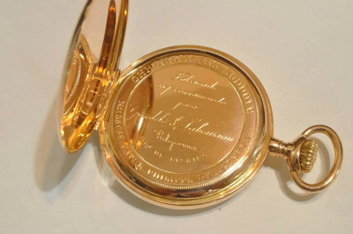 Patek Philippe Pocket Watch Antique Manual Mechanical 18K Solid Gold 46mm 72g