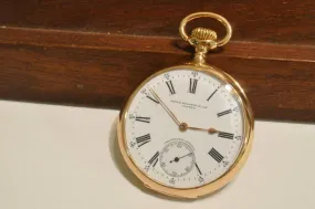 Patek Philippe Pocket Watch Antique Manual Mechanical 18K Solid Gold 46mm 72g