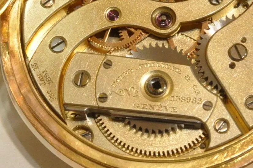 Patek Philippe Pocket Watch Antique Manual Mechanical 18K Solid Gold 46mm 72g