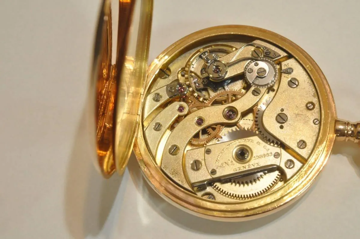 Patek Philippe Pocket Watch Antique Manual Mechanical 18K Solid Gold 46mm 72g