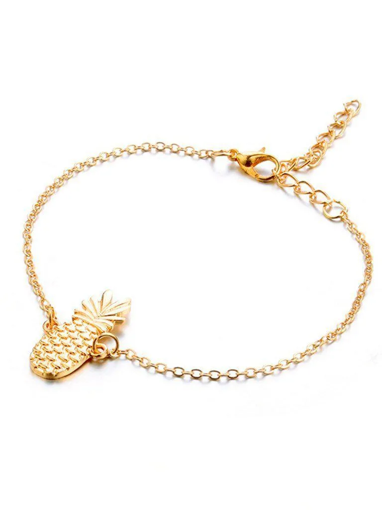 Pineapple Design Chain Anklet
