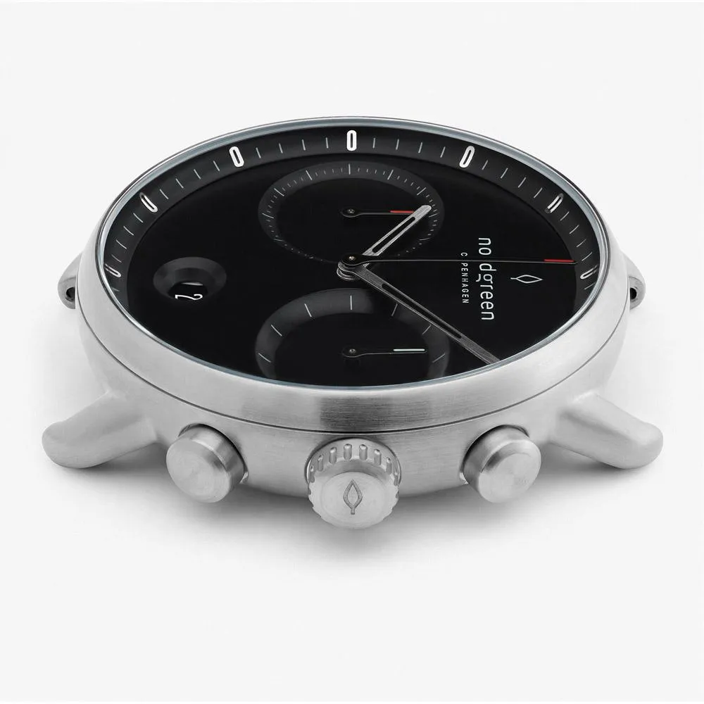 Pioneer - BUNDLE Black Dial Silver | Silver Mesh / Olive Green Nylon / Black Leather Strap