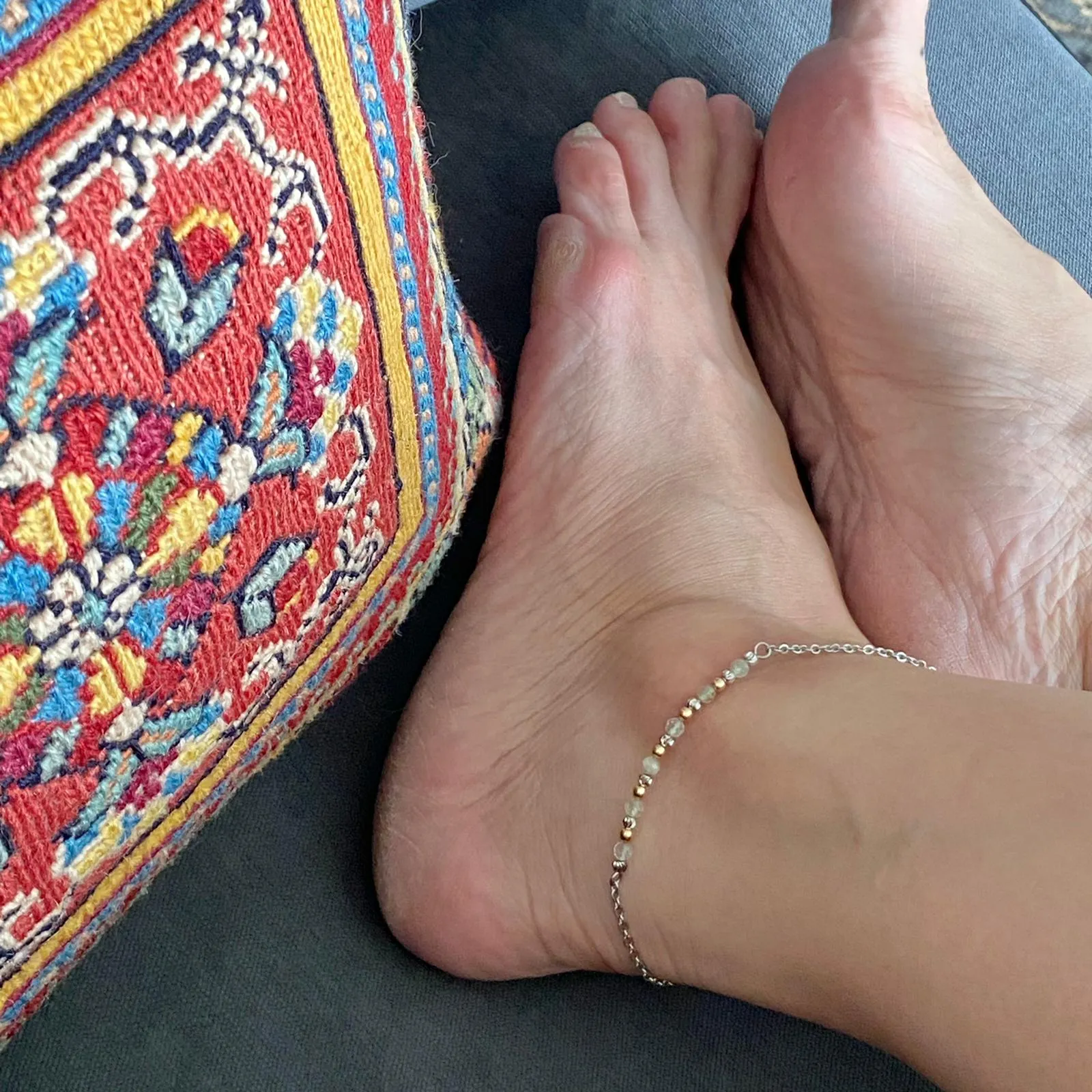 Prehnite Anklet