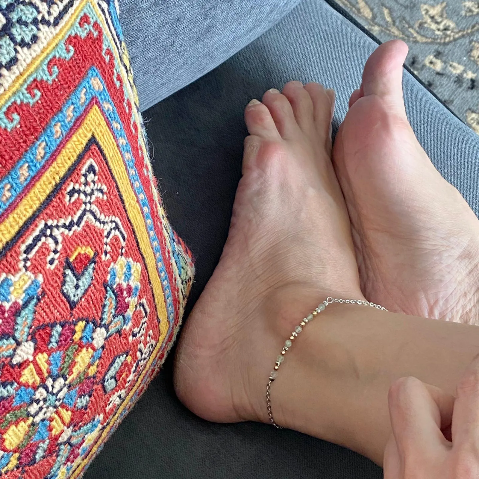 Prehnite Anklet