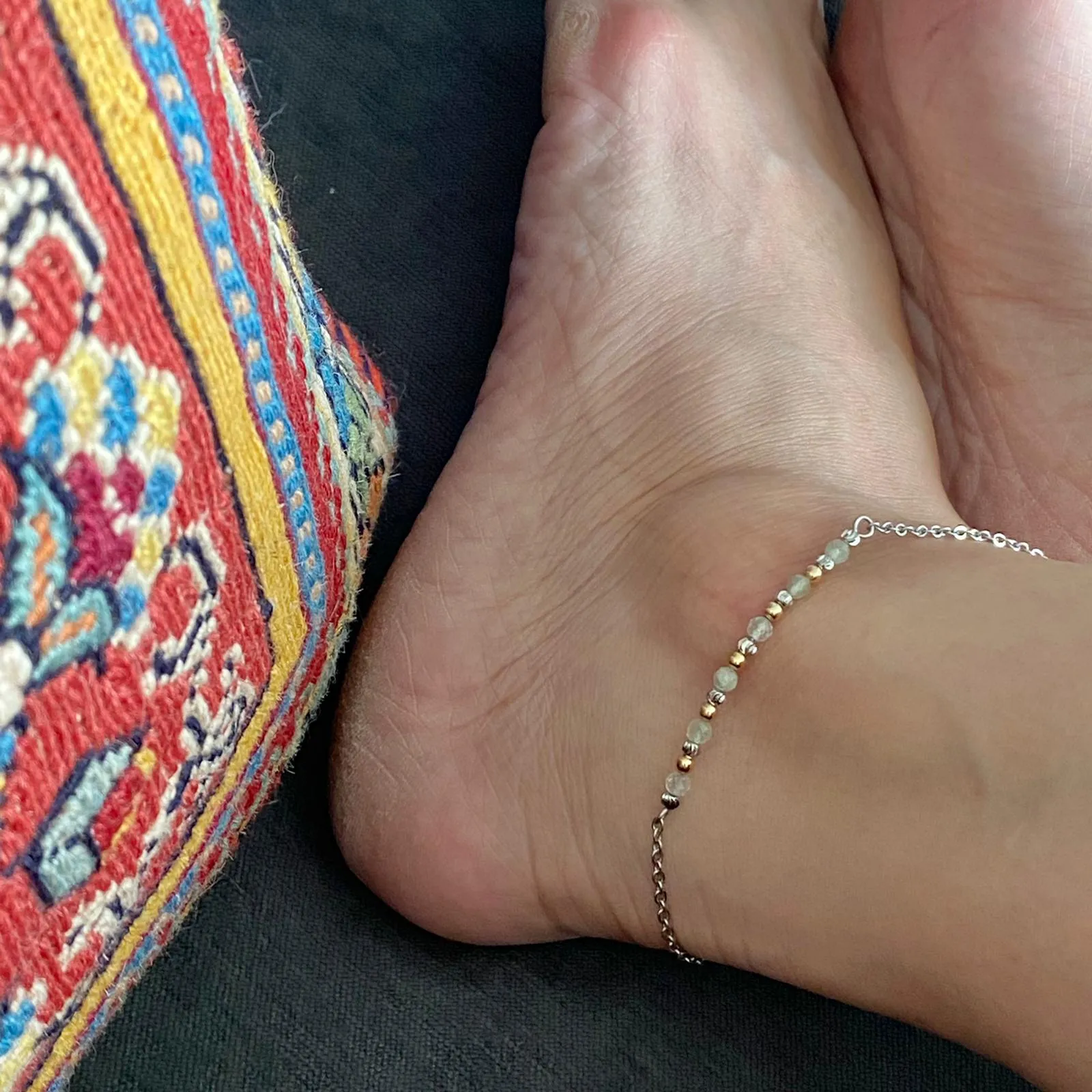 Prehnite Anklet