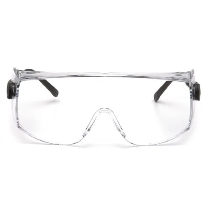 Pyramex SB1010SJ Defiant Jumbo Over the Spectacle Glasses, Black Body, Clear Lens, 1 Each