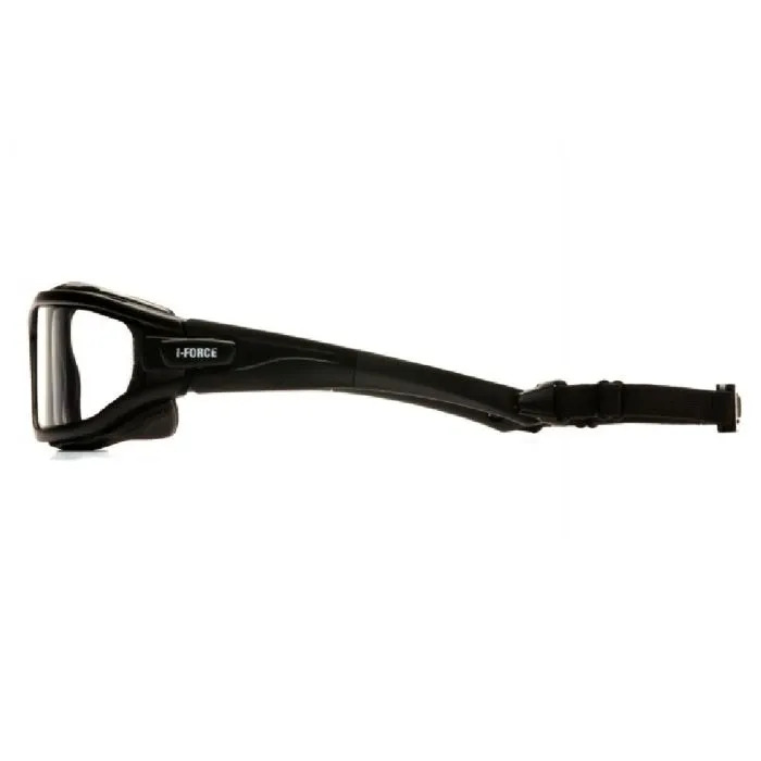 Pyramex SB7010SDT I-Force Dual Pane Goggles, Black Temples, Clear H2X Anti-fog Lens, 1 Each