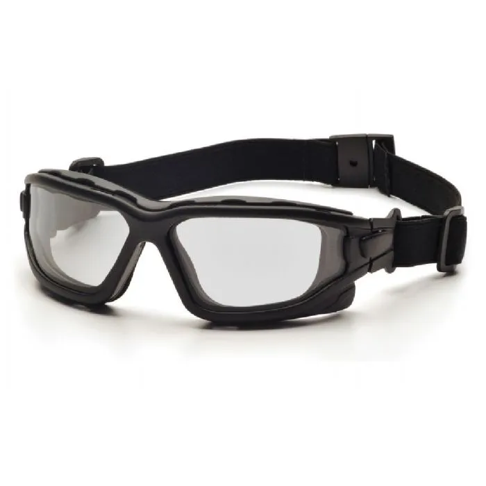 Pyramex SB7010SDT I-Force Dual Pane Goggles, Black Temples, Clear H2X Anti-fog Lens, 1 Each