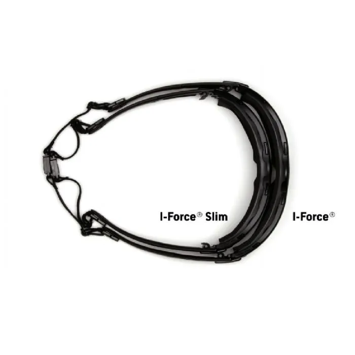 Pyramex SB7010SDT I-Force Dual Pane Goggles, Black Temples, Clear H2X Anti-fog Lens, 1 Each