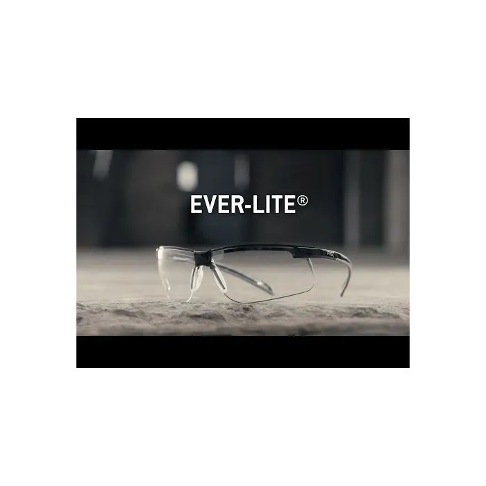Pyramex SB8610DT Ever-Lite Glasses, Black Frame, Clear Anti-Fog Lens, 1 Each