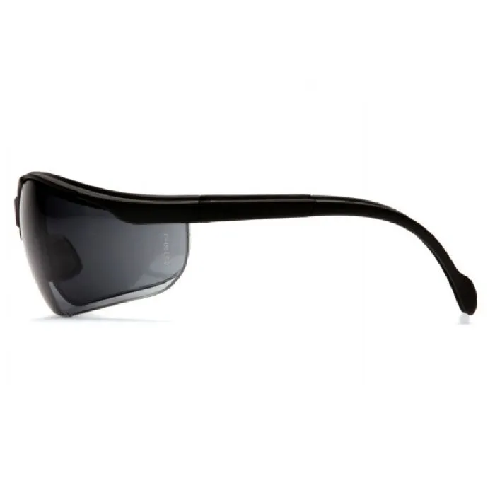 Pyramex Venture II SB1820S Safety Glasses, Black Frame, Gray Lens, One Size, 1 Each