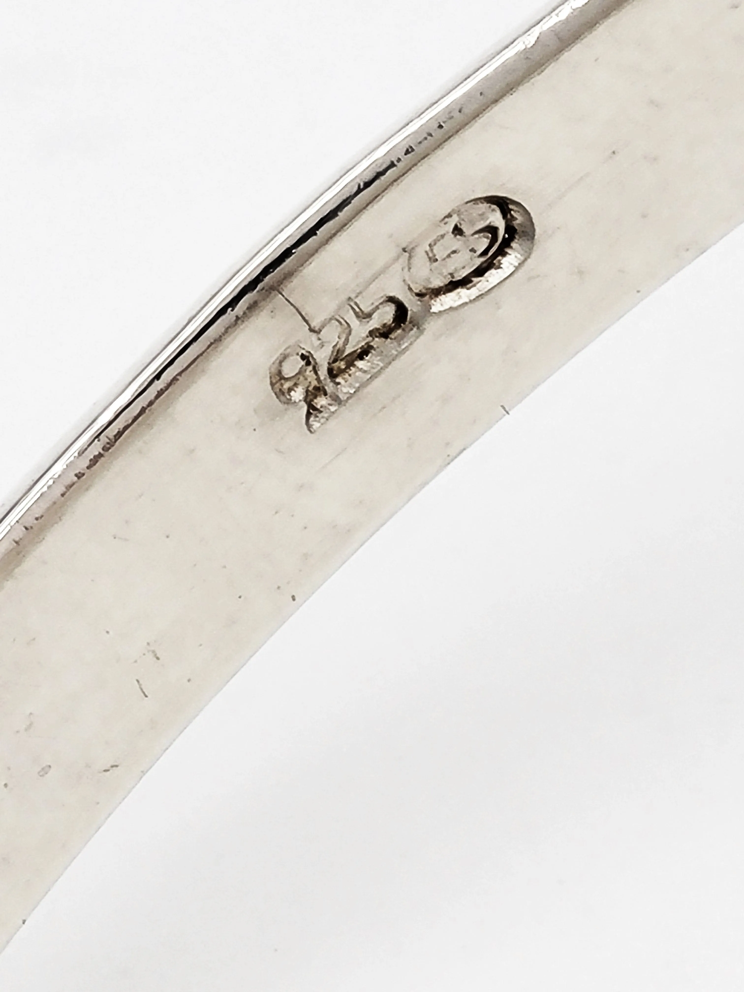 Rare Danish Designer Einar Sorensen HEFTY Sterling Modernist Bangle Circa 1960s