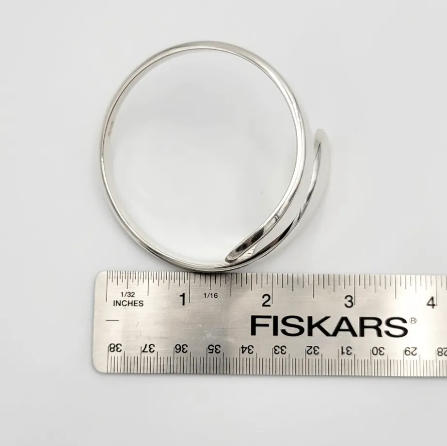 Rare Danish Designer Einar Sorensen HEFTY Sterling Modernist Bangle Circa 1960s