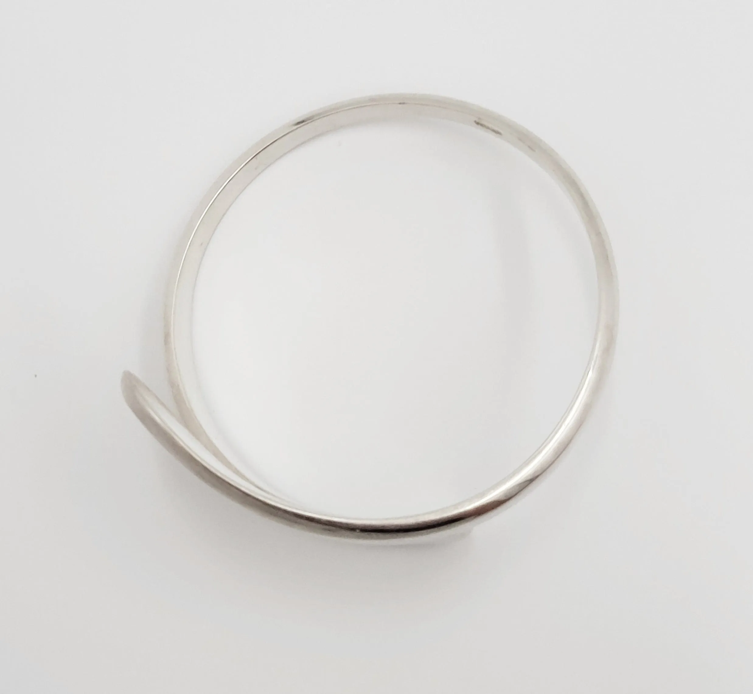 Rare Danish Designer Einar Sorensen HEFTY Sterling Modernist Bangle Circa 1960s