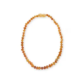 Raw Baltic Amber Necklace - cognac <br> Canyon Leaf