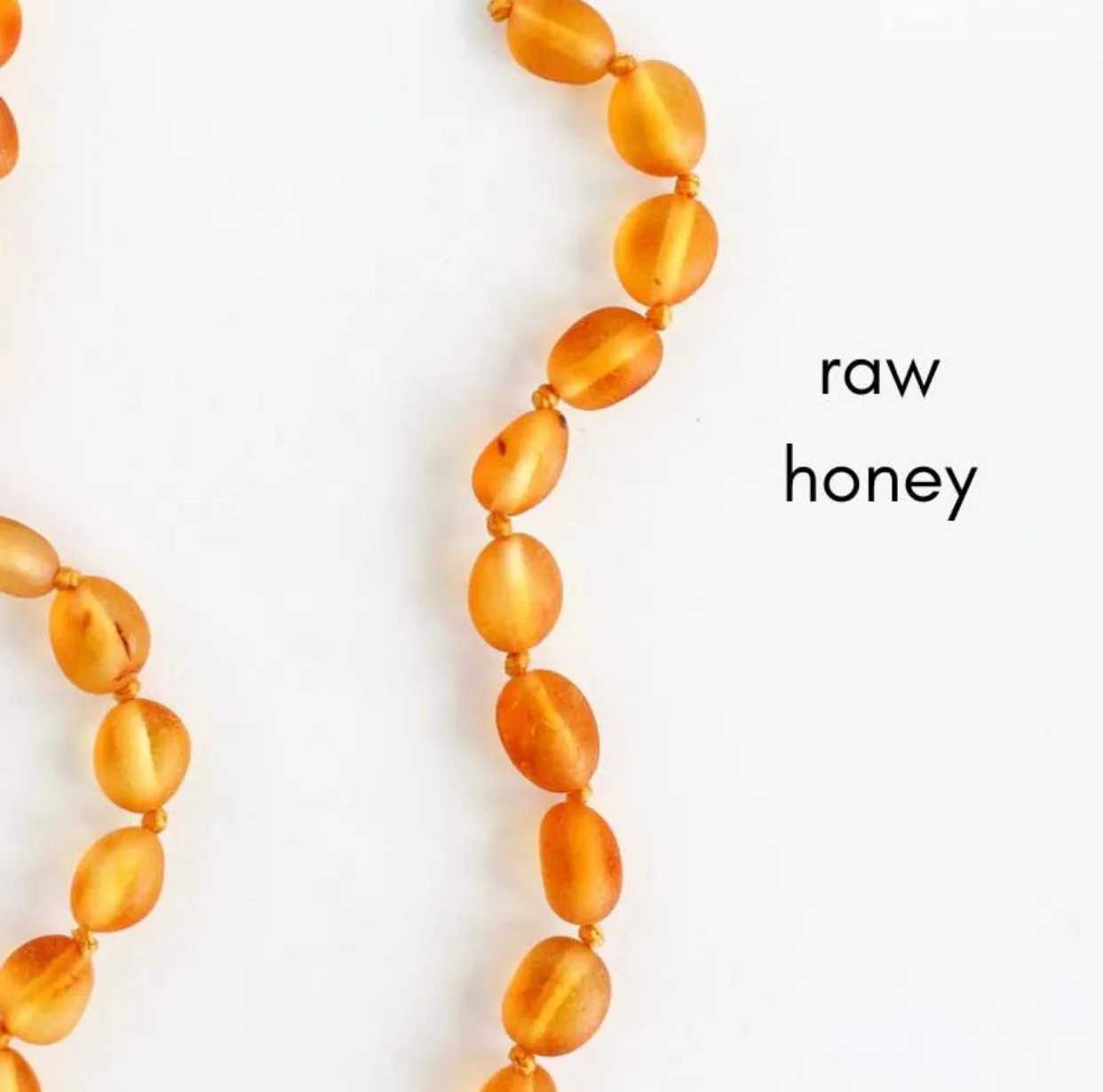 Raw Honey Baltic Amber Teething Necklace