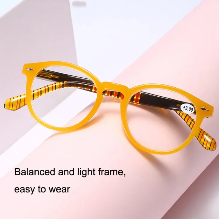 Retro Flexible Durable Portability HD Presbyopic Glasses  300(Graduate Blue)