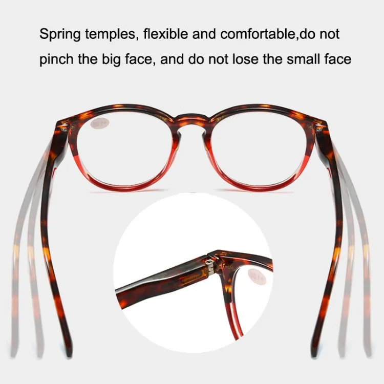 Retro Flexible Durable Portability HD Presbyopic Glasses  300(Graduate Blue)