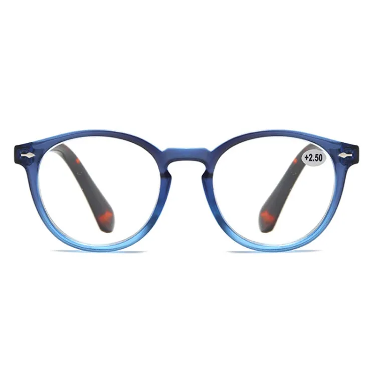 Retro Flexible Durable Portability HD Presbyopic Glasses  300(Graduate Blue)