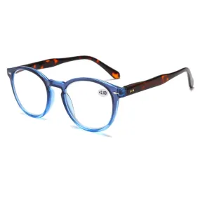 Retro Flexible Durable Portability HD Presbyopic Glasses  300(Graduate Blue)