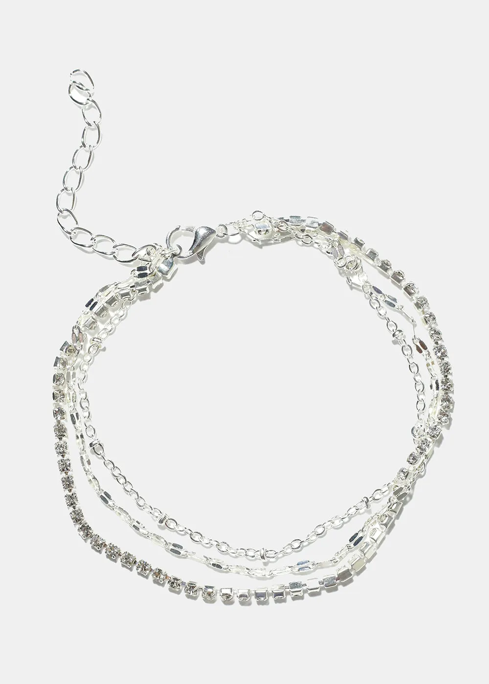 Rhinestone & Chain Anklet