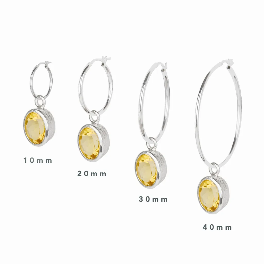 Rose Quartz Hoop Charms