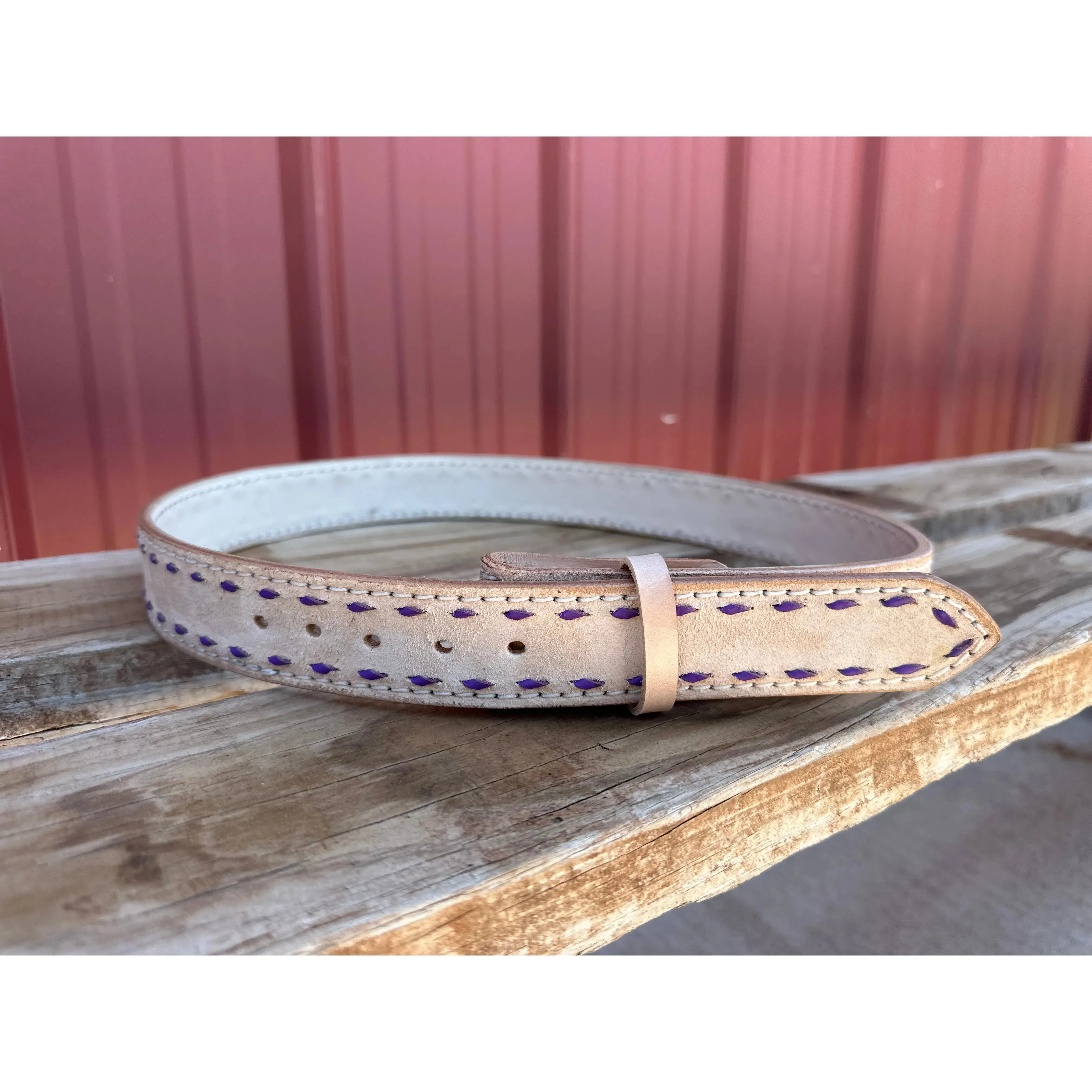 Roughout Buckstiched Belt