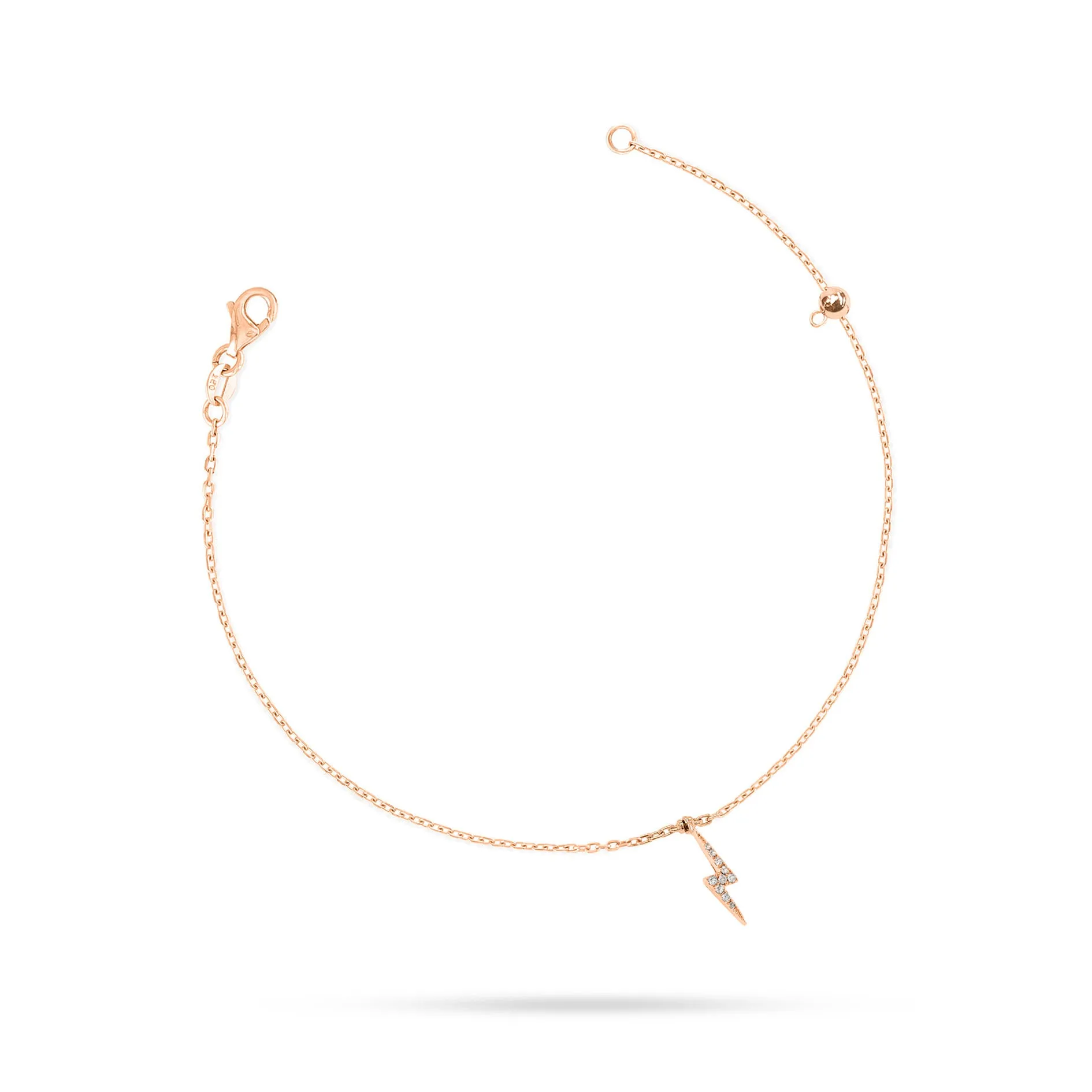 Round Diamond Thunder Anklet
