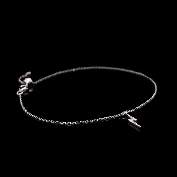Round Diamond Thunder Anklet