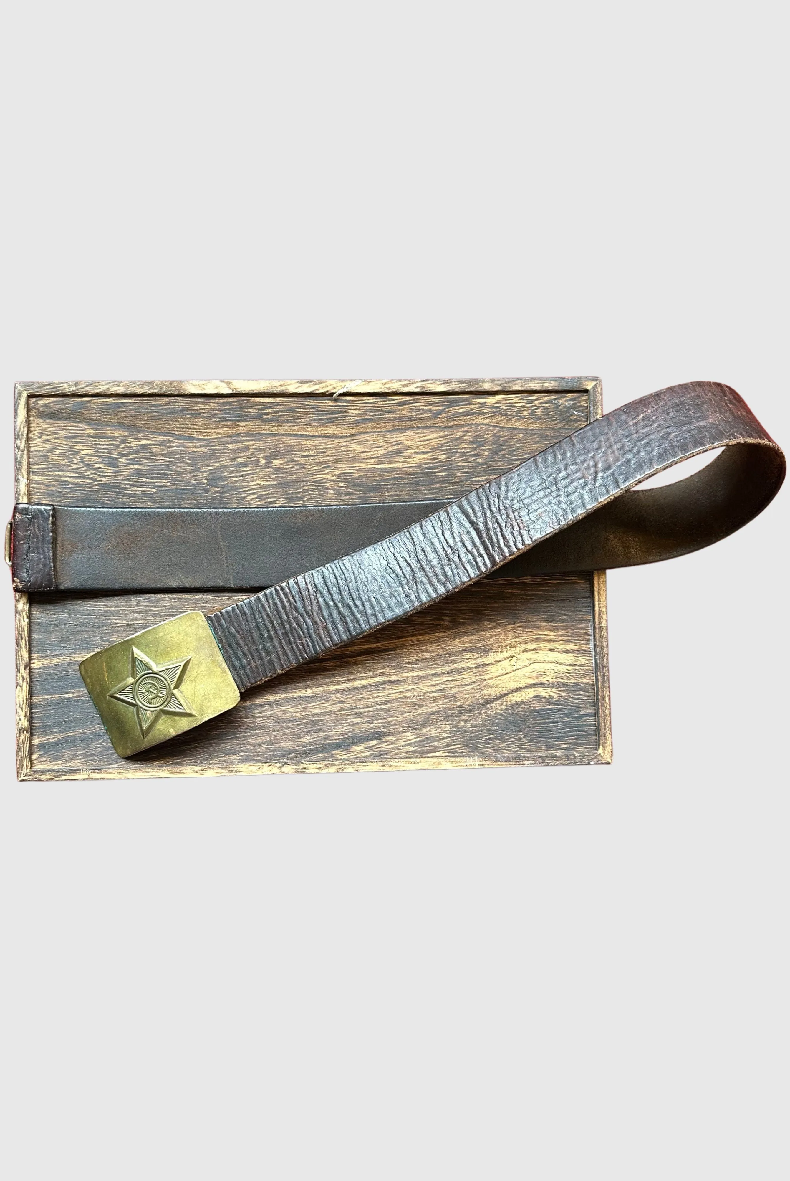 RUSSIAN HAMMER and SICKLE Vintage Brass Belt • Size Medium