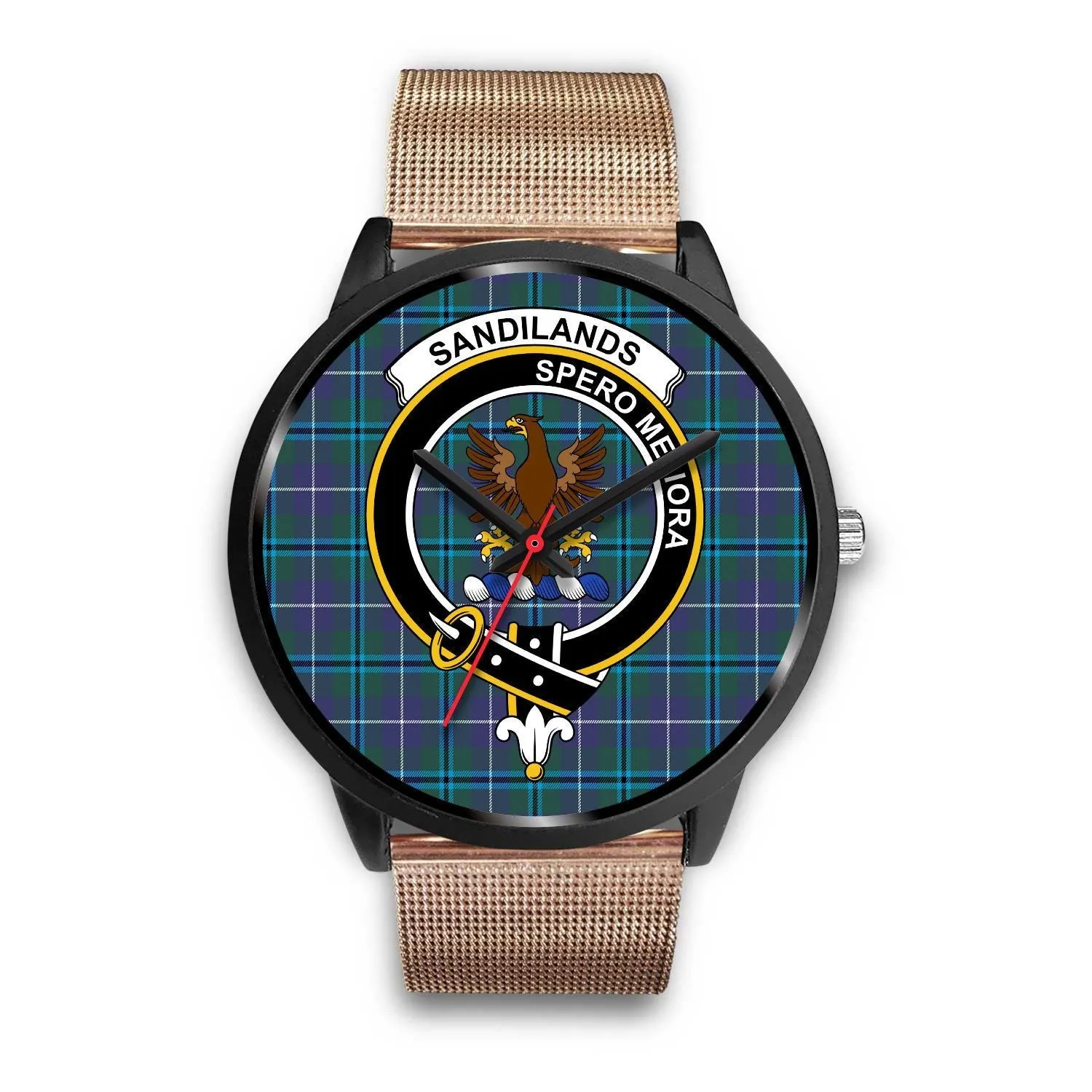 Sandilands Clan Badge Tartan Black Watch