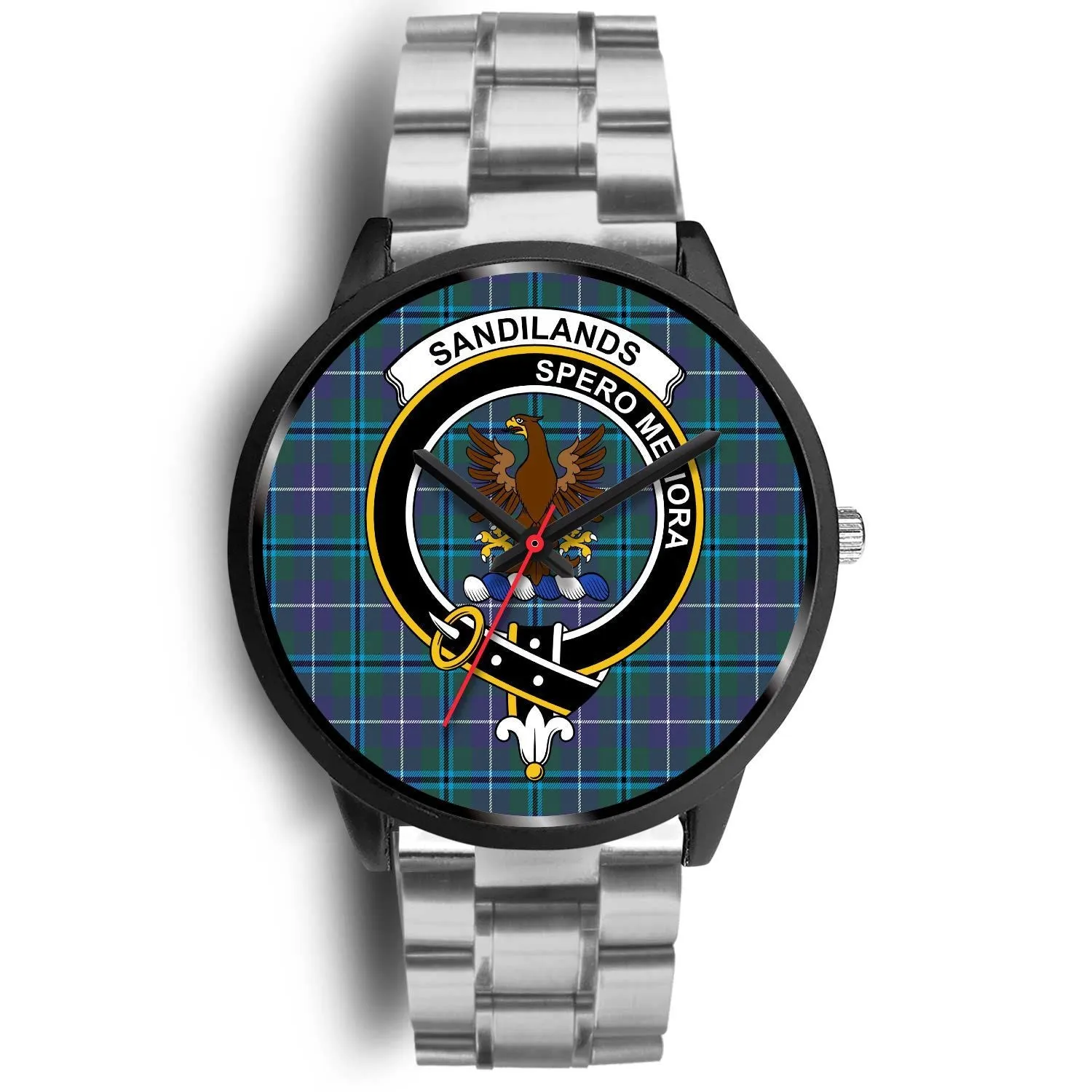 Sandilands Clan Badge Tartan Black Watch