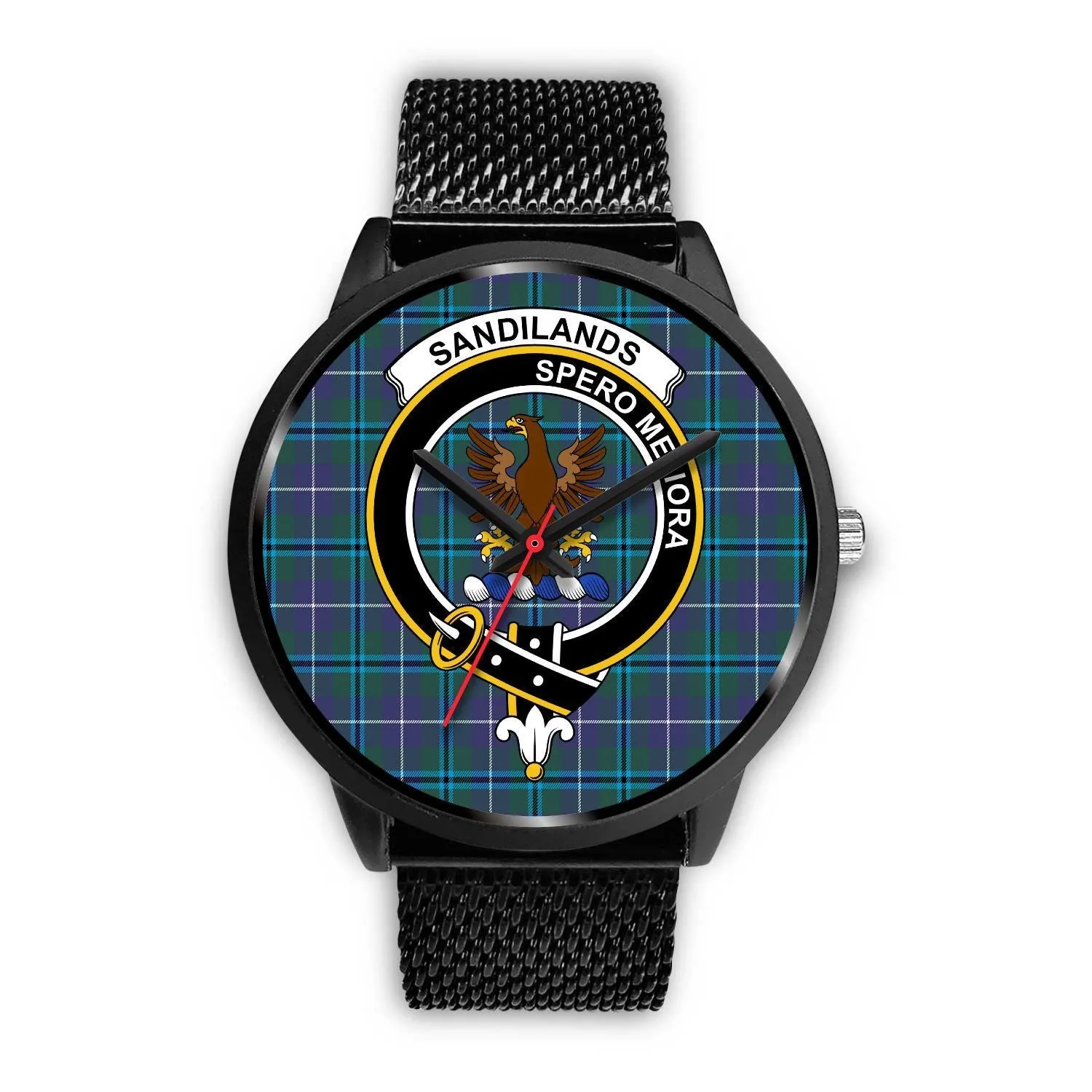 Sandilands Clan Badge Tartan Black Watch