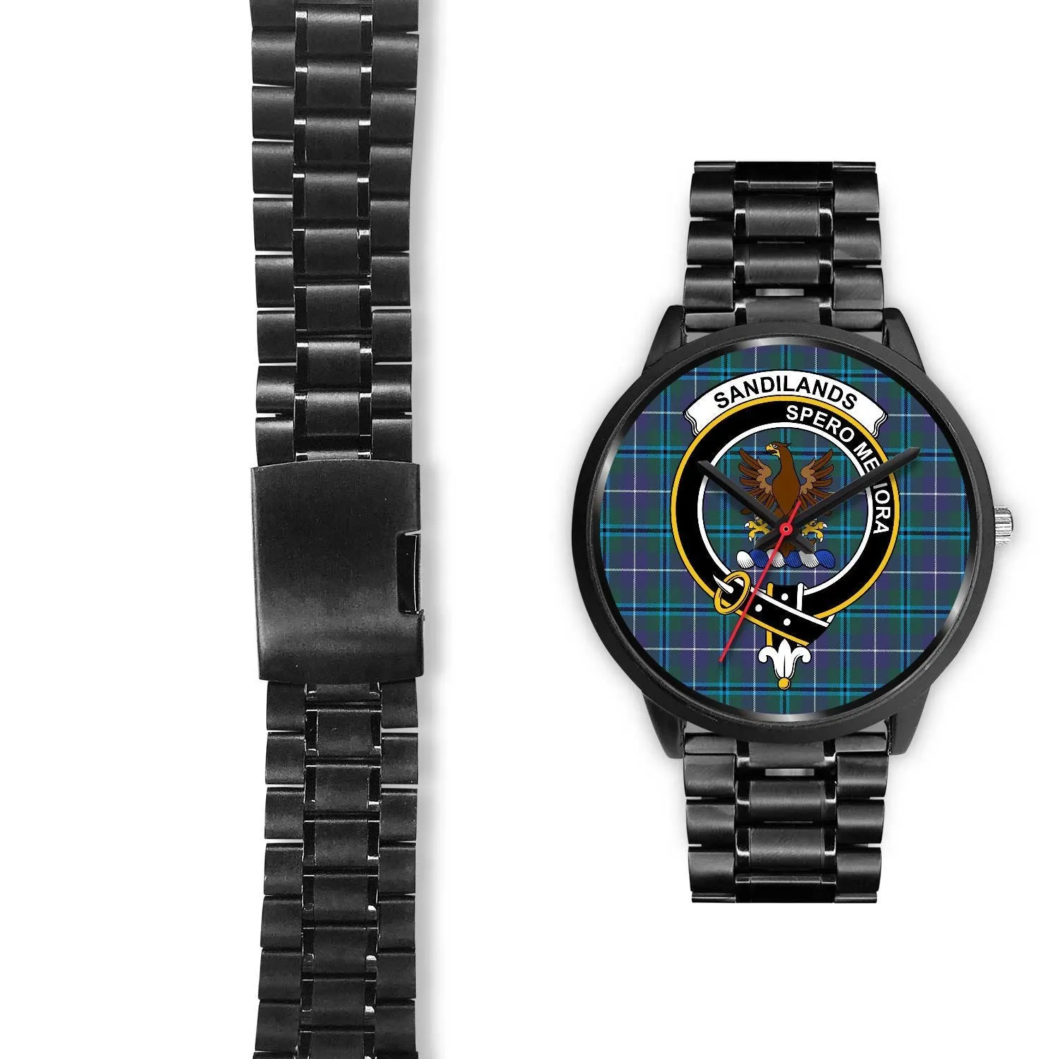 Sandilands Clan Badge Tartan Black Watch