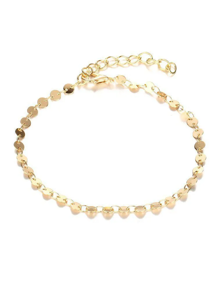 Sequin Design Chain Anklet
