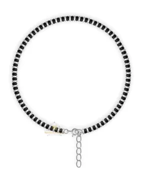 SJ SHUBHAM JEWELLERS Pure Silver Nazariya Anklet (Payal) in Pure 92.5 Pure Sterling Silver for Girls & Women (Silver) (One Pc Nazariya)
