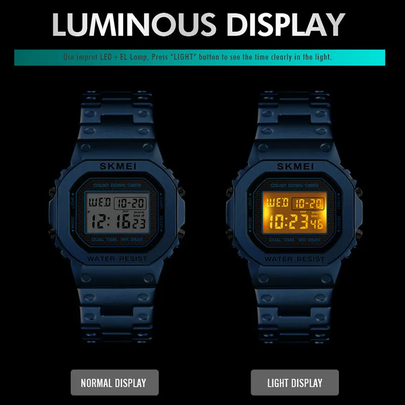 SKMEI 1456 Fashion Digital Watch w/ EL Light