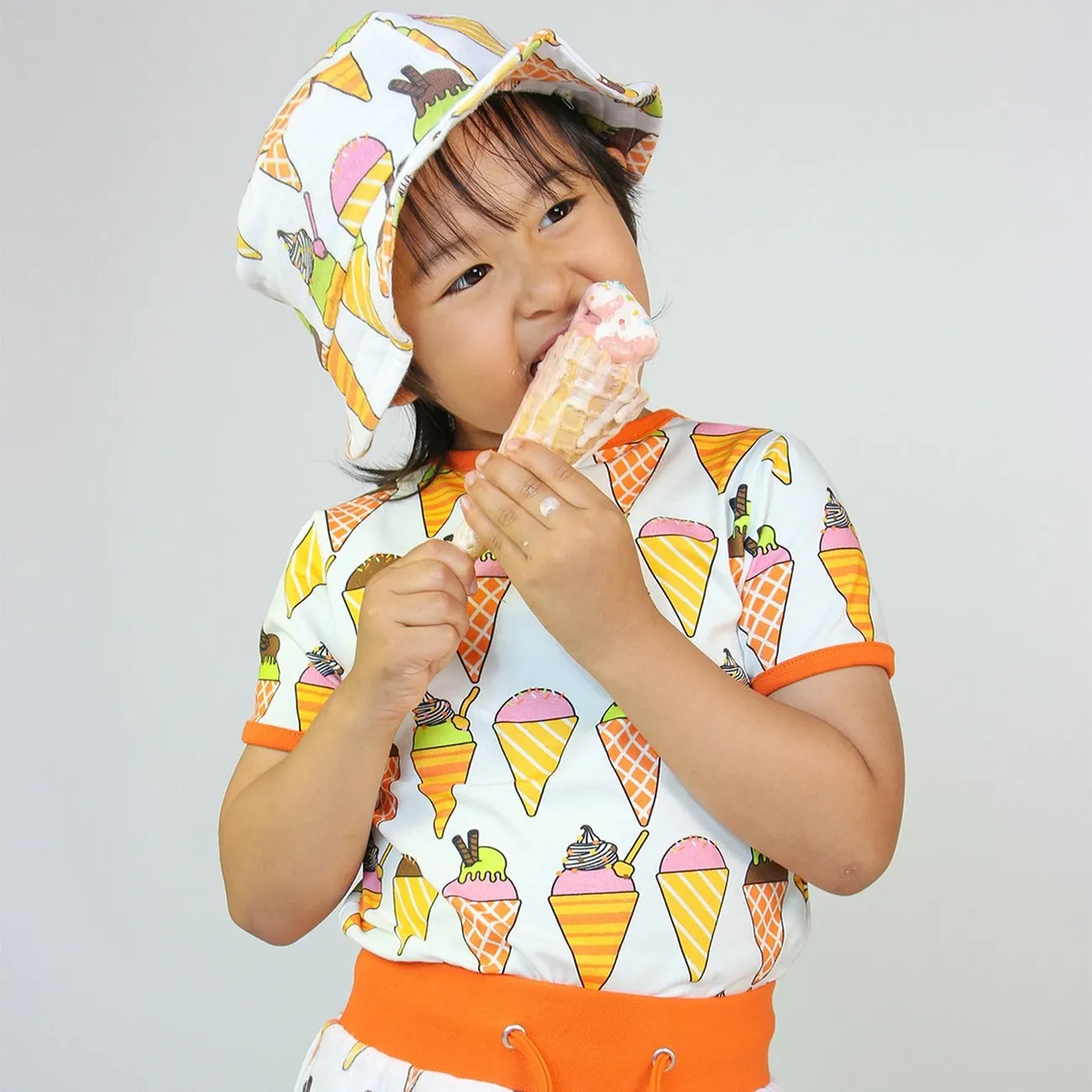 Småfolk Cream Sun Hat With Ice Cream