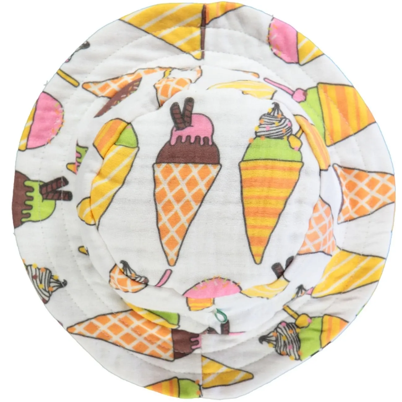 Småfolk Cream Sun Hat With Ice Cream