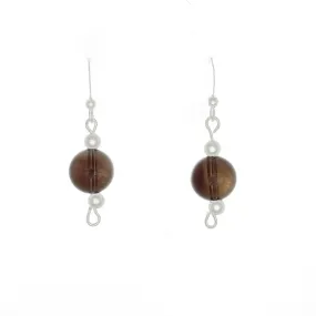 Smokey Quartz Earrings on Sterling Silver French Hooks