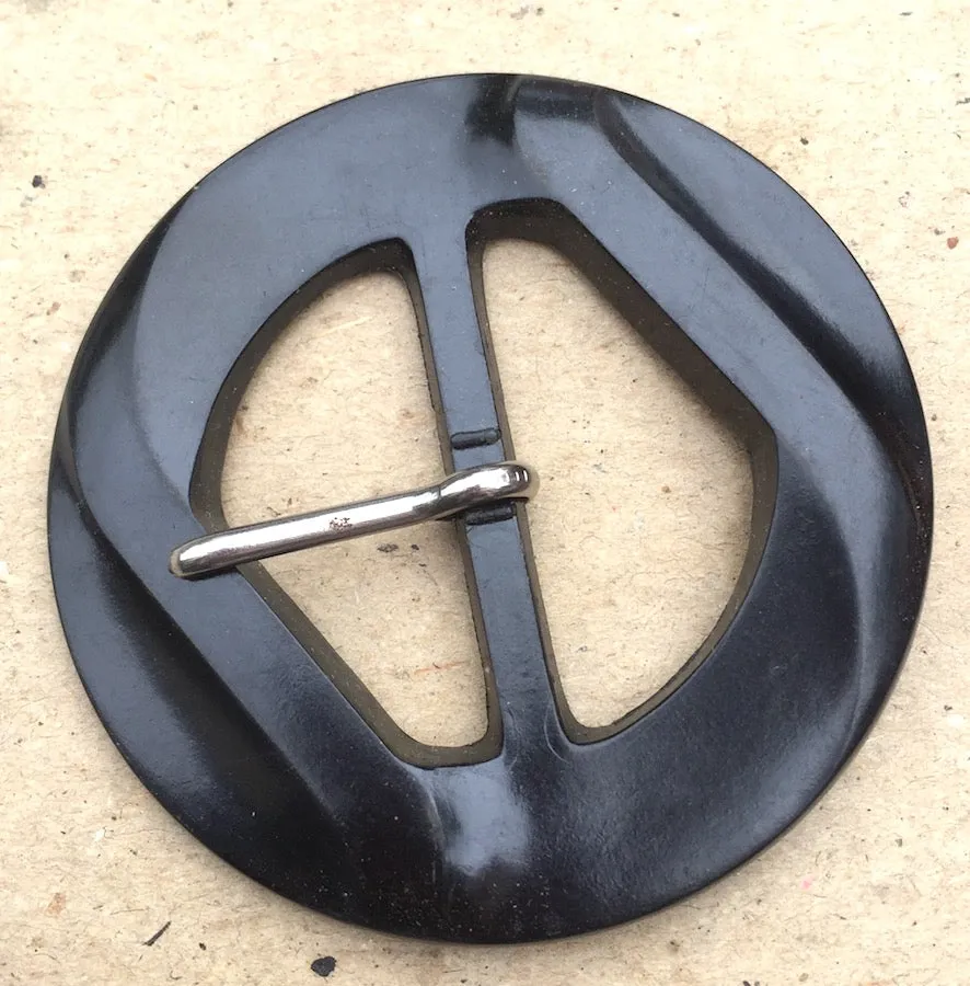 So 1940s...Big Bakelite Belt Buckles