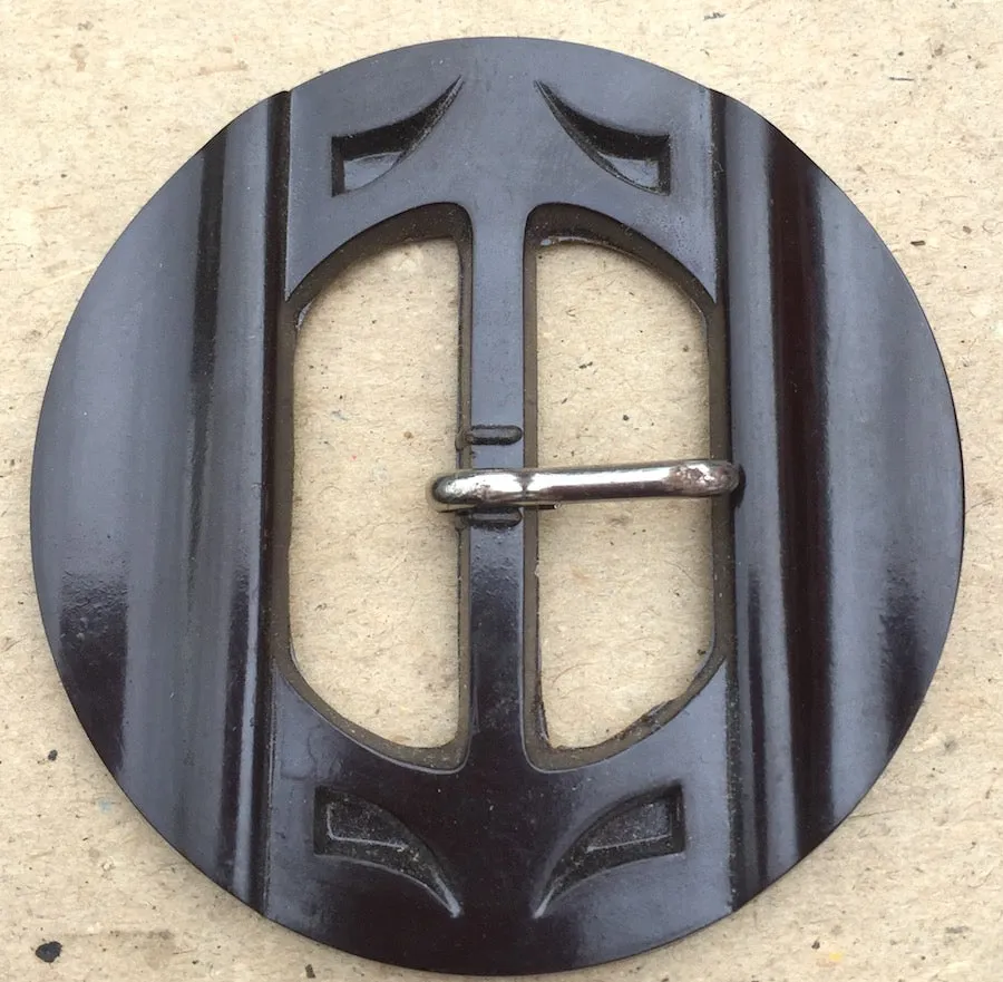 So 1940s...Big Bakelite Belt Buckles