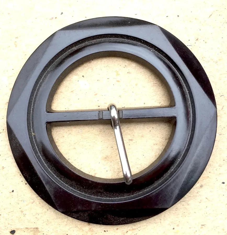 So 1940s...Big Bakelite Belt Buckles