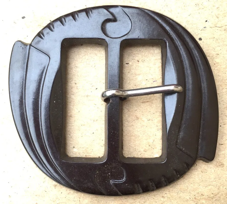 So 1940s...Big Bakelite Belt Buckles